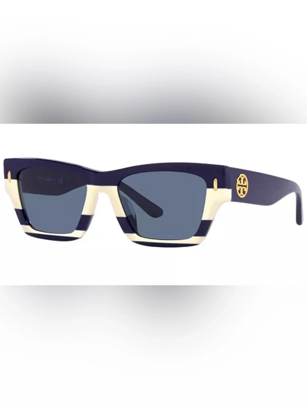 Tory Burch Miller Geometric Sunglasses Black White
